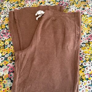 American Eagle Brown Waffle Knit Pants